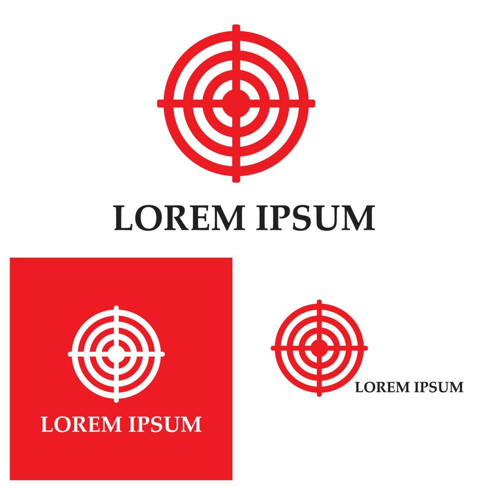 Target arrow and gun icon vector ilustration template