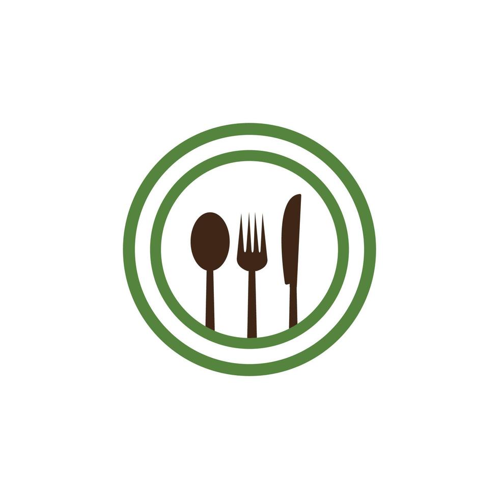tenedor y cuchara, restaurante, logotipo, vector, plantilla vector