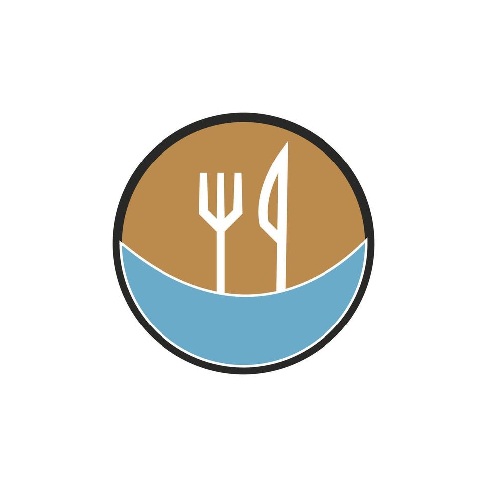 fork and spoon restaurant logo vector template