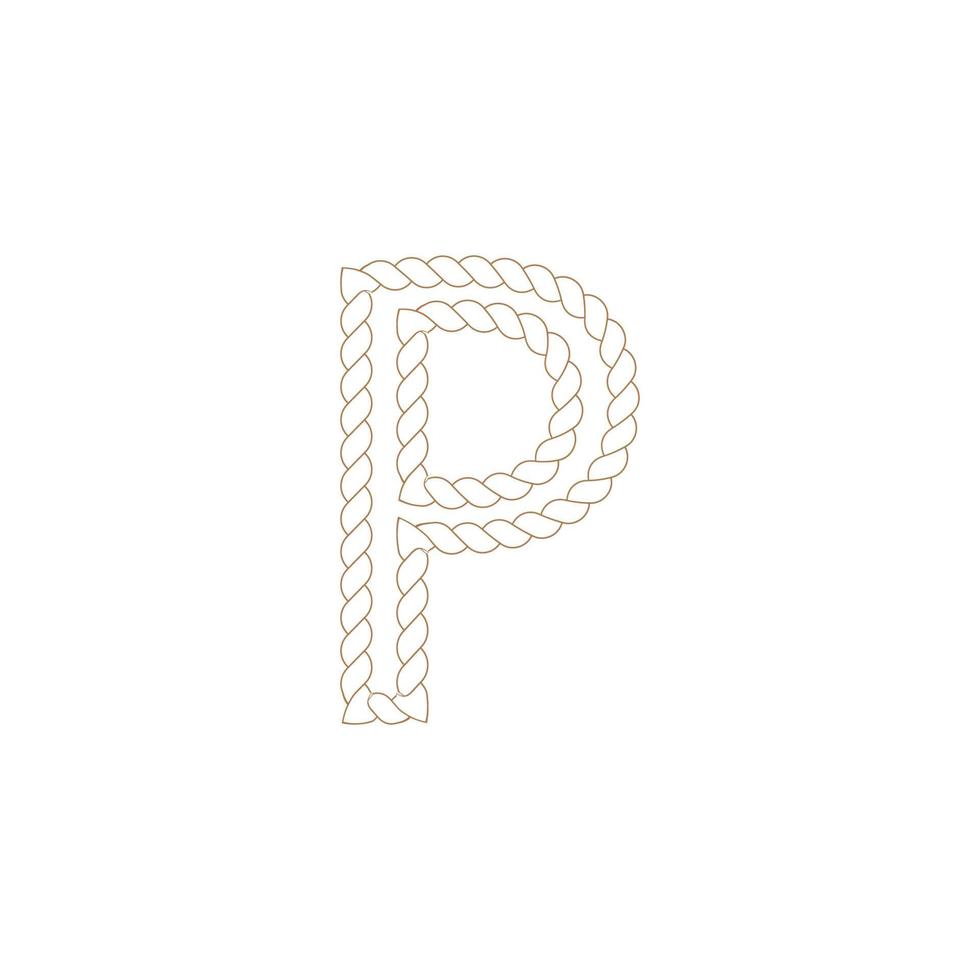 P Rope icon vector illustration template