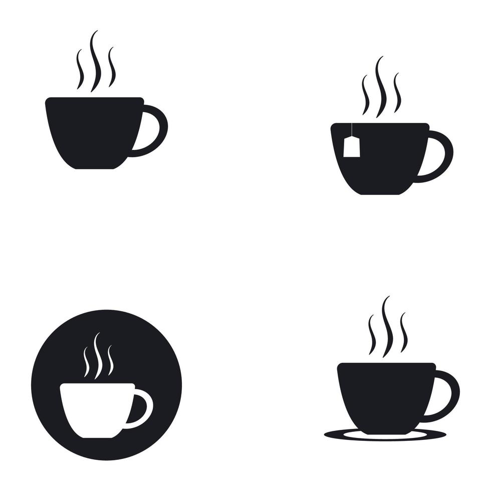 diseño de icono de vector de plantilla de logotipo de taza de café