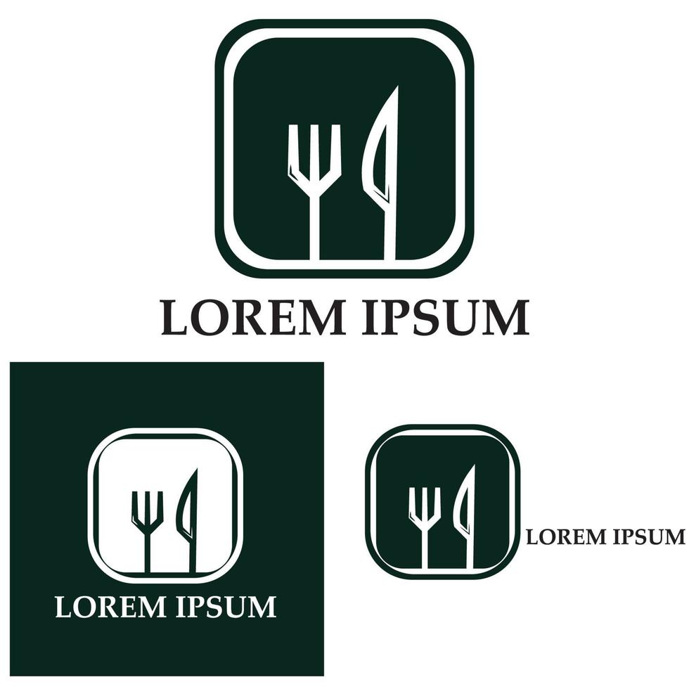 Fork and spoon restaurant logo vector template