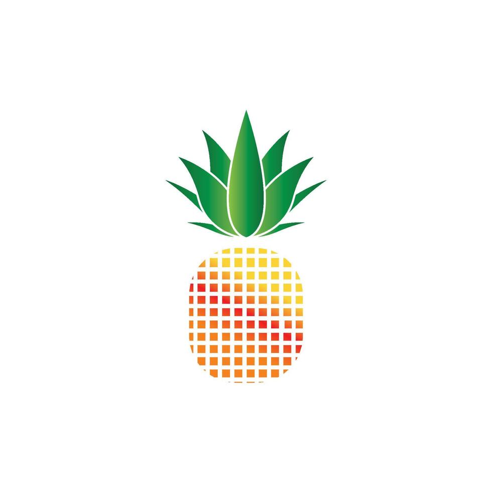 Pineapple logo vector illustration background