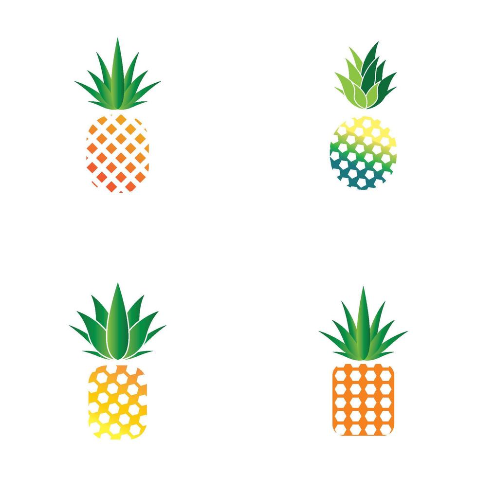 Pineapple logo vector illustration background