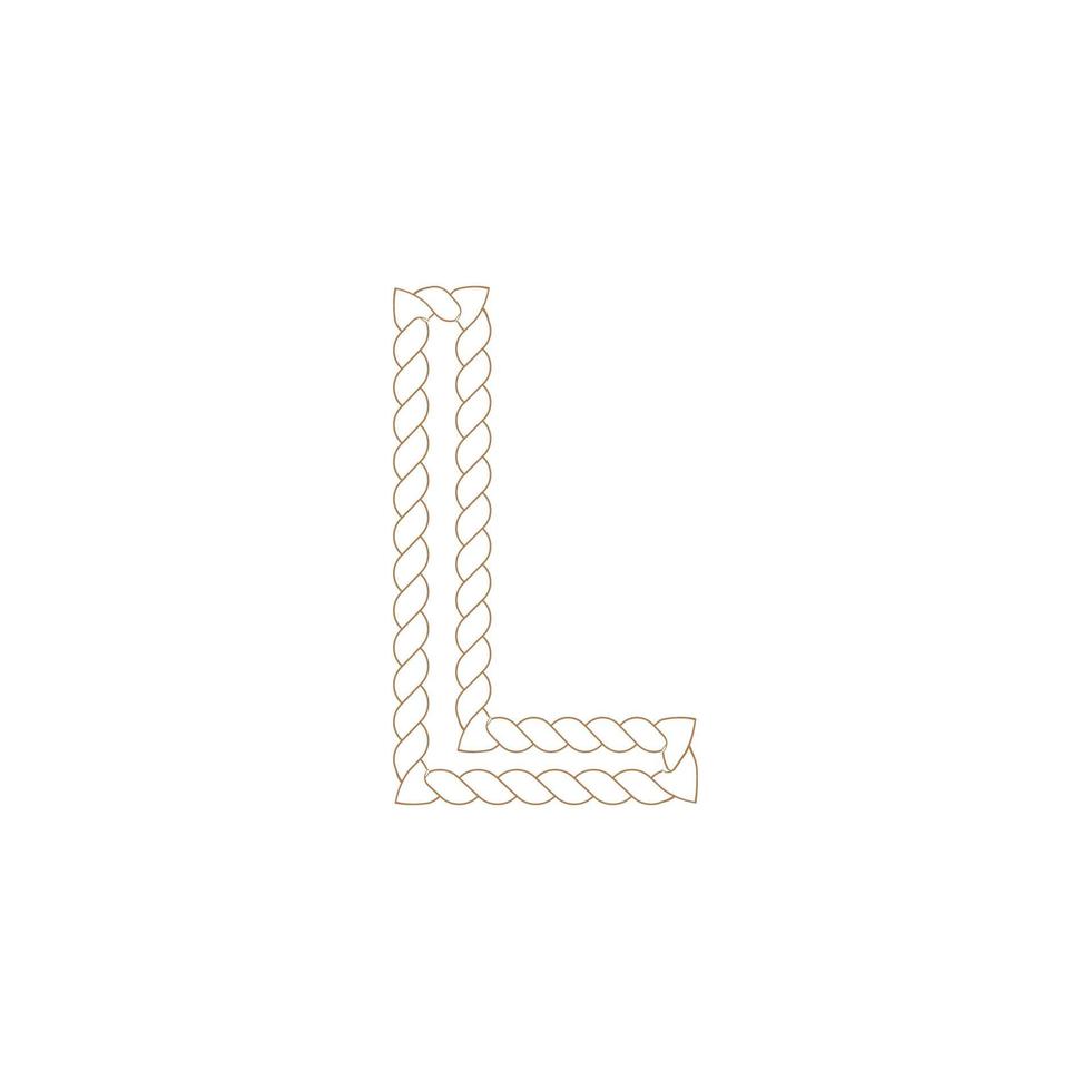 L Rope icon vector illustration template