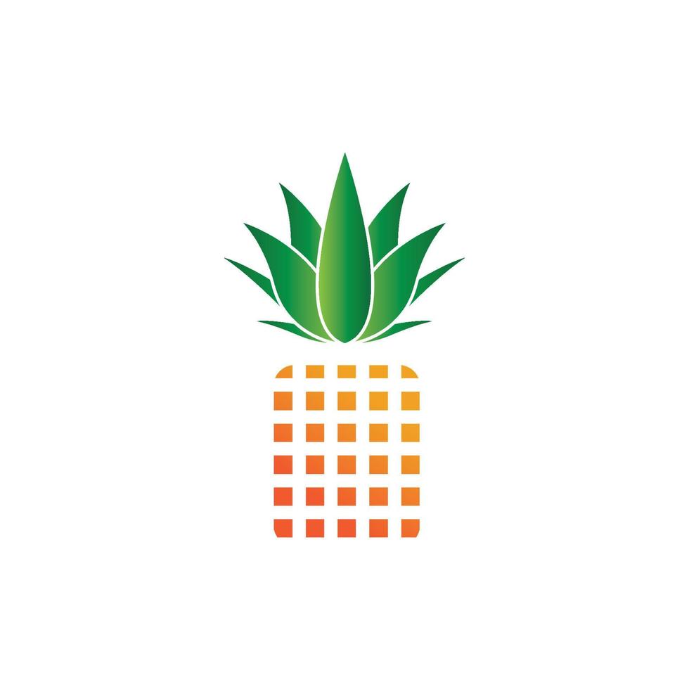 fondo de ilustración de vector de logotipo de piña