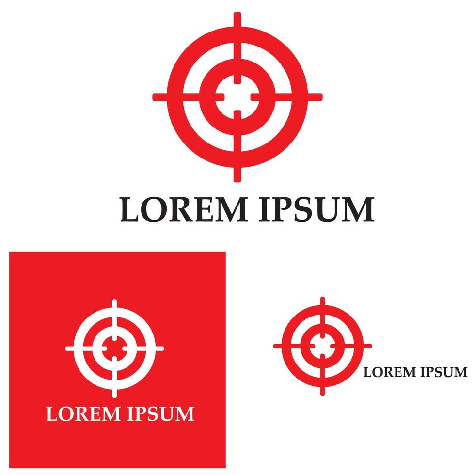 Target arrow and gun icon vector ilustration template