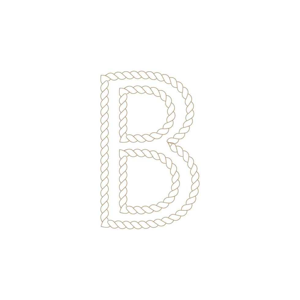 B Rope icon vector illustration template