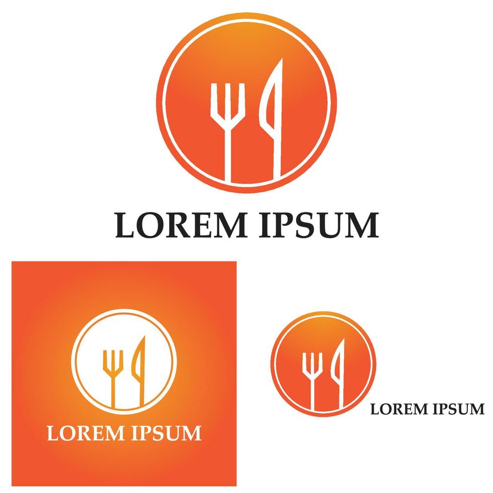 Fork and spoon restaurant logo vector template