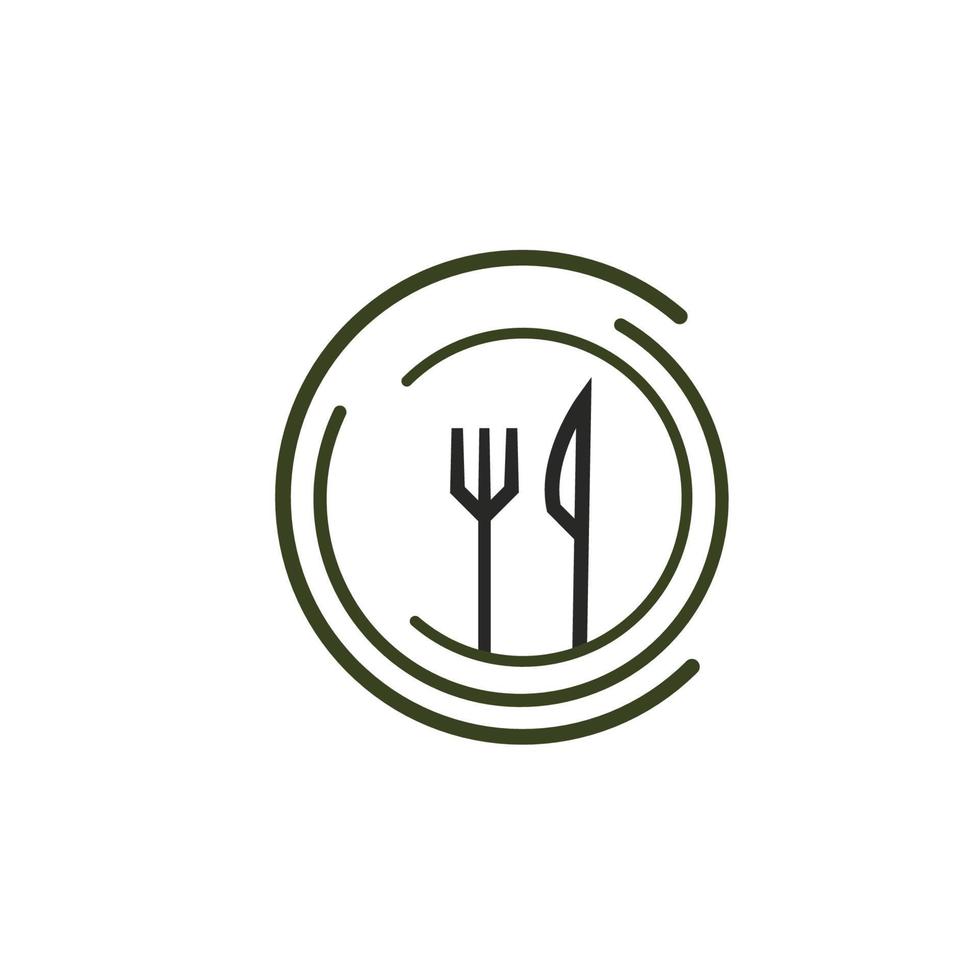 tenedor y cuchara, restaurante, logotipo, vector, plantilla vector