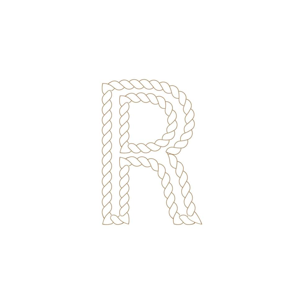 R Rope icon vector illustration template