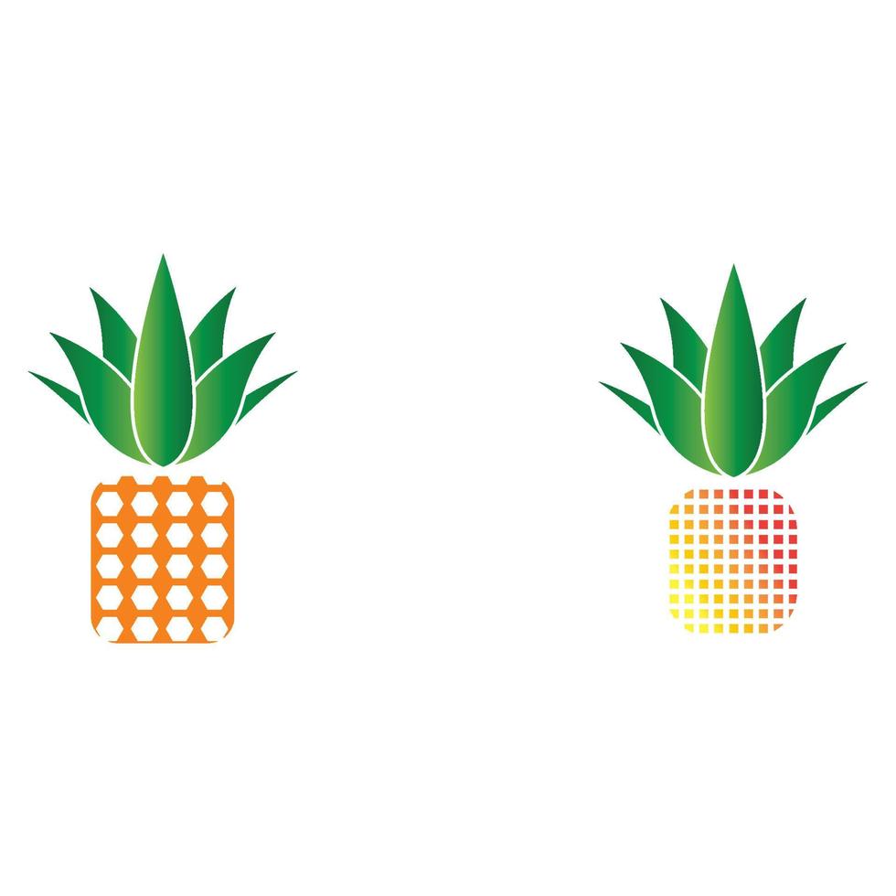 Pineapple logo vector illustration background