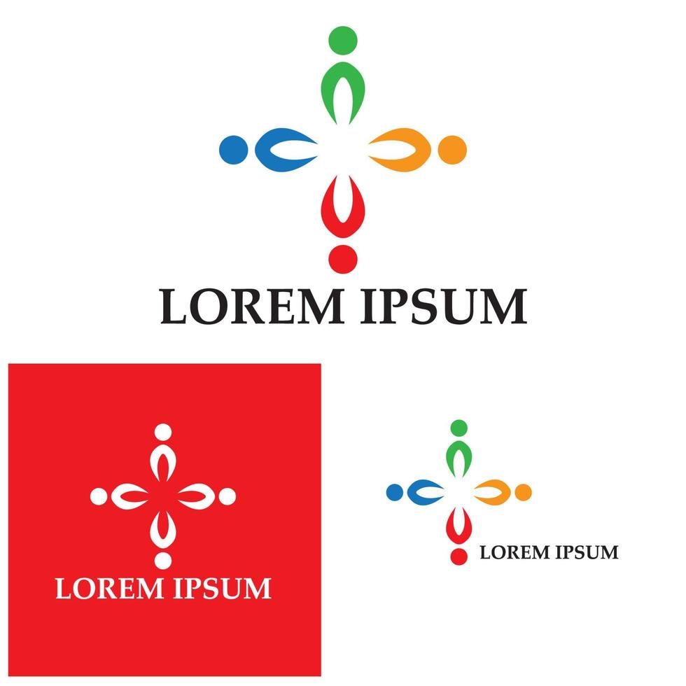 Community, network and social icon design template vector