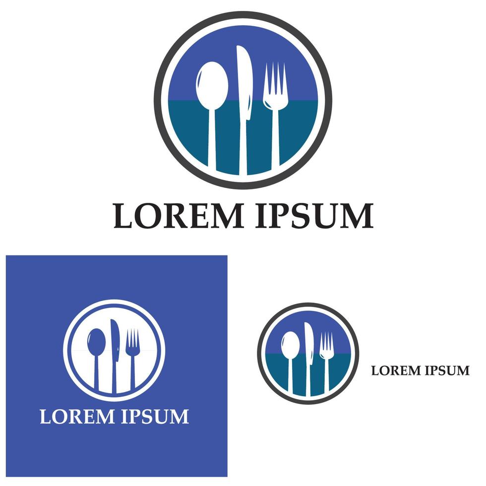 Fork and spoon restaurant logo vector template