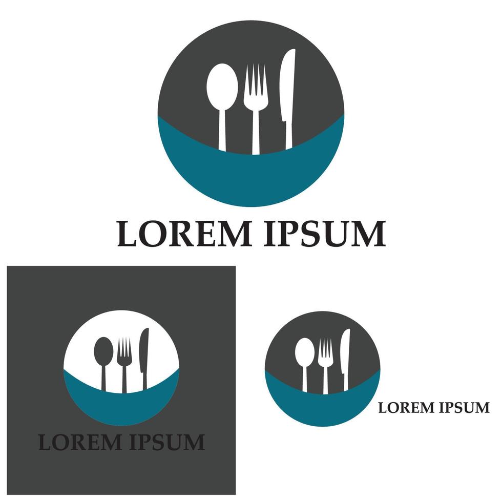 Fork and spoon restaurant logo vector template