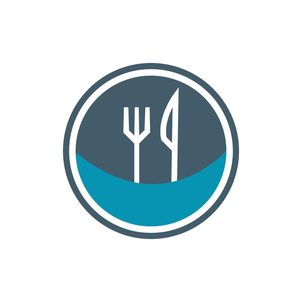 fork and spoon restaurant logo vector template