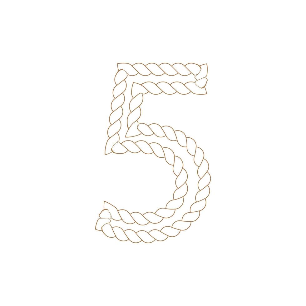 Number Rope icon vector illustration template