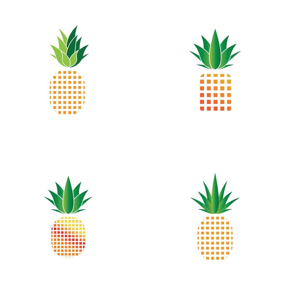 Pineapple logo vector illustration background