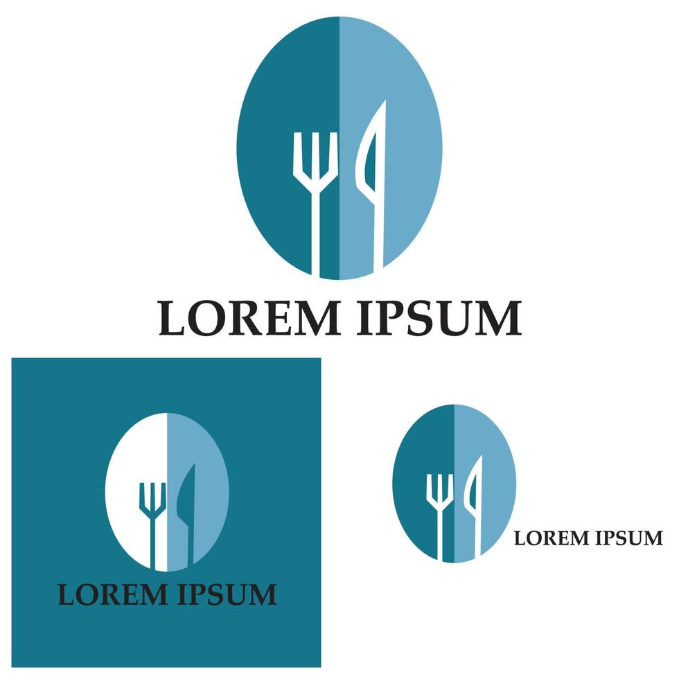 Fork and spoon restaurant logo vector template