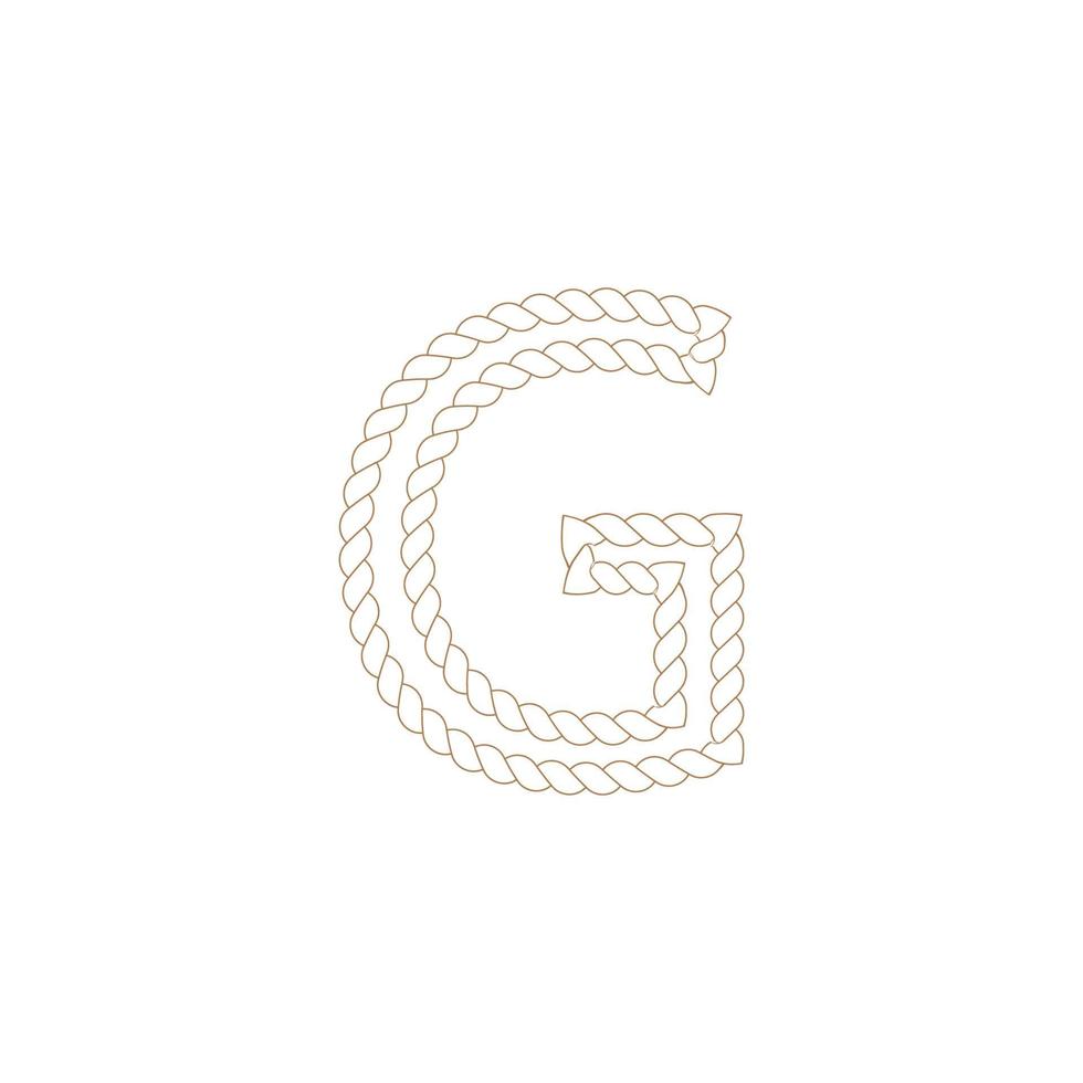 G Rope icon vector illustration template