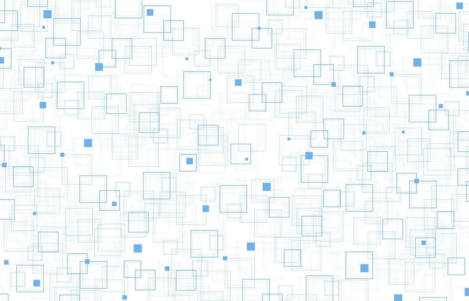 Abstract square blue tech design of decorative artwork template. Overlapping design for futuristic style background. Illustration vector