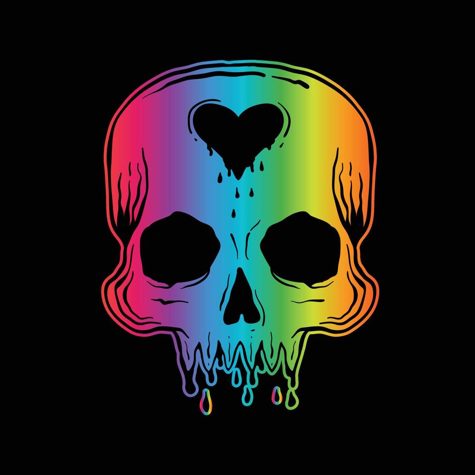 Premium Photo  Colorful skull wallpapers with a rainbow skull wallpapers