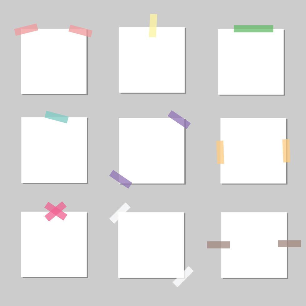 Collection of sticky note illustrations Free Vector