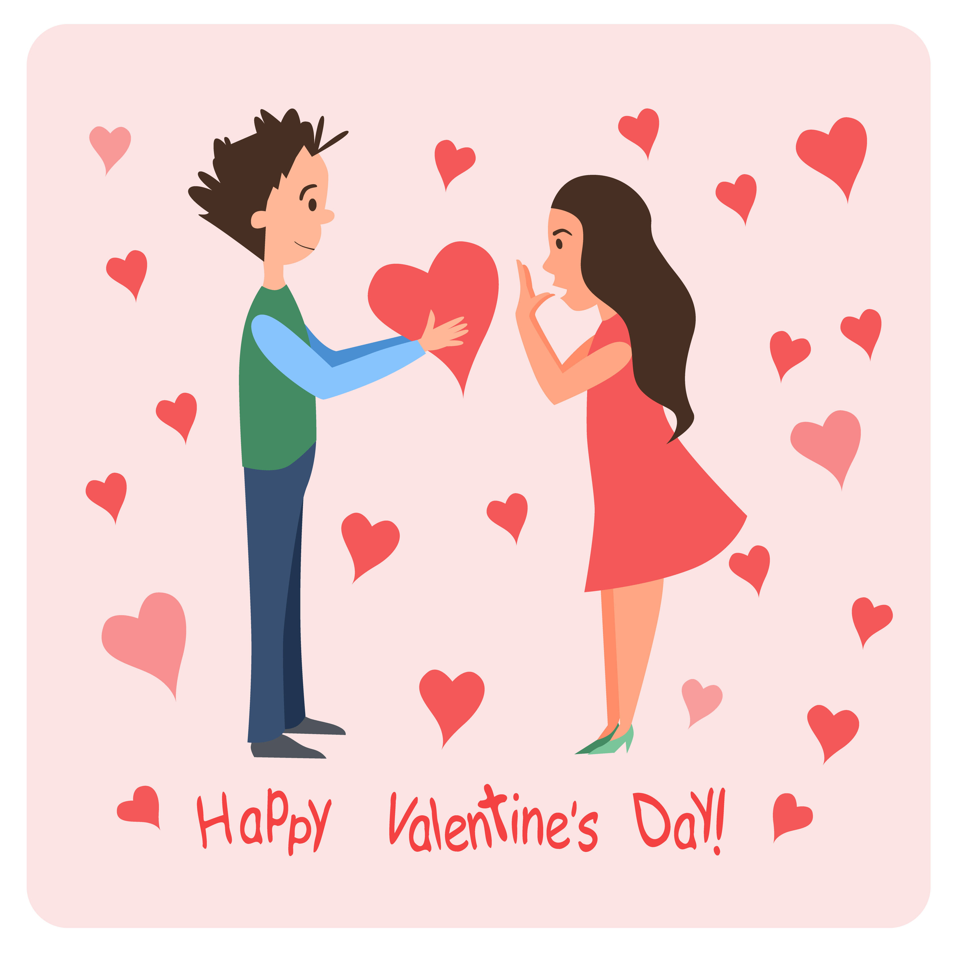 una postal de una pareja enamorada. día de san valentín, corazones, personajes de dibujos animados planos. 5532233 Vector en Vecteezy una postal de una pareja enamorada. día de san valentín, corazones, personajes de dibujos animados planos. 5532233 Vector en Vecteezy