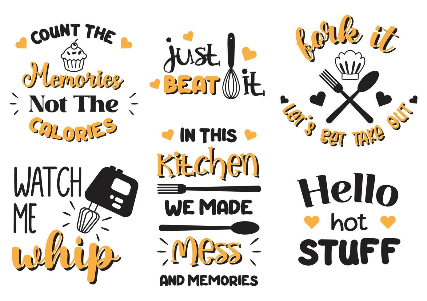 kitchen quote illustration Vector for banner