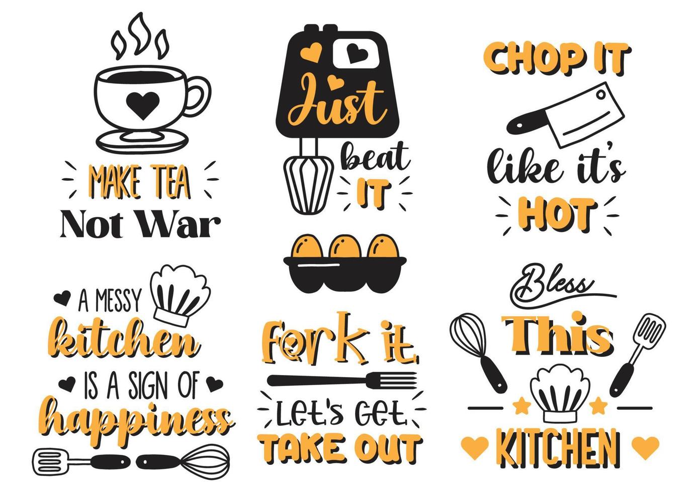 kitchen quote illustration Vector for banner
