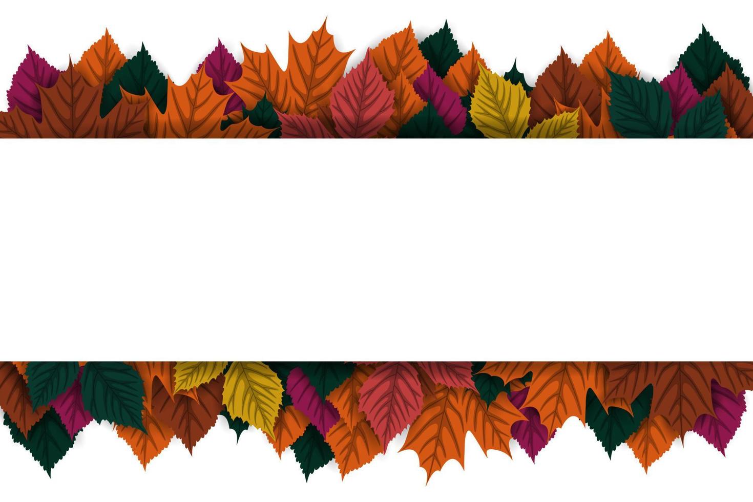 fondo de otoño con cartel de papel en blanco vector