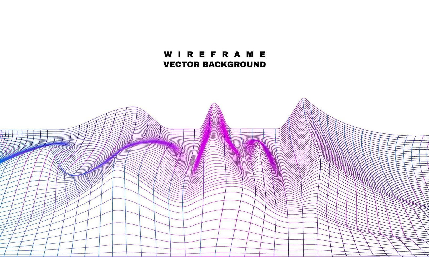 stock vector wireframe background vector grid digital cyberspace landscape background part 1
