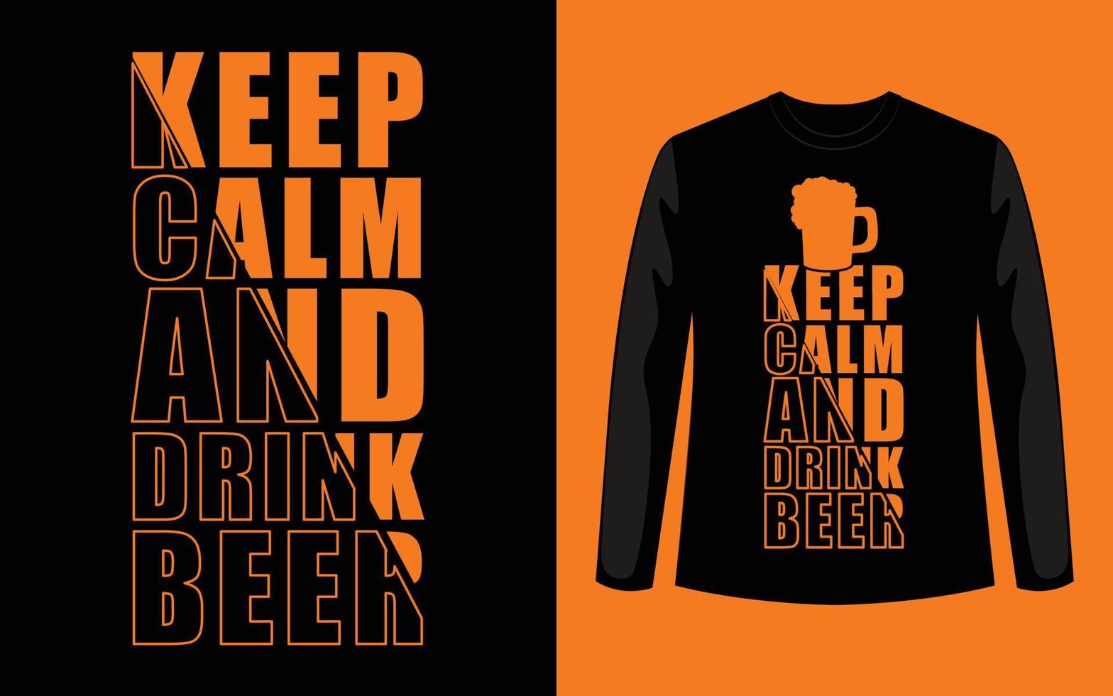 Keep calm and drink beer vector