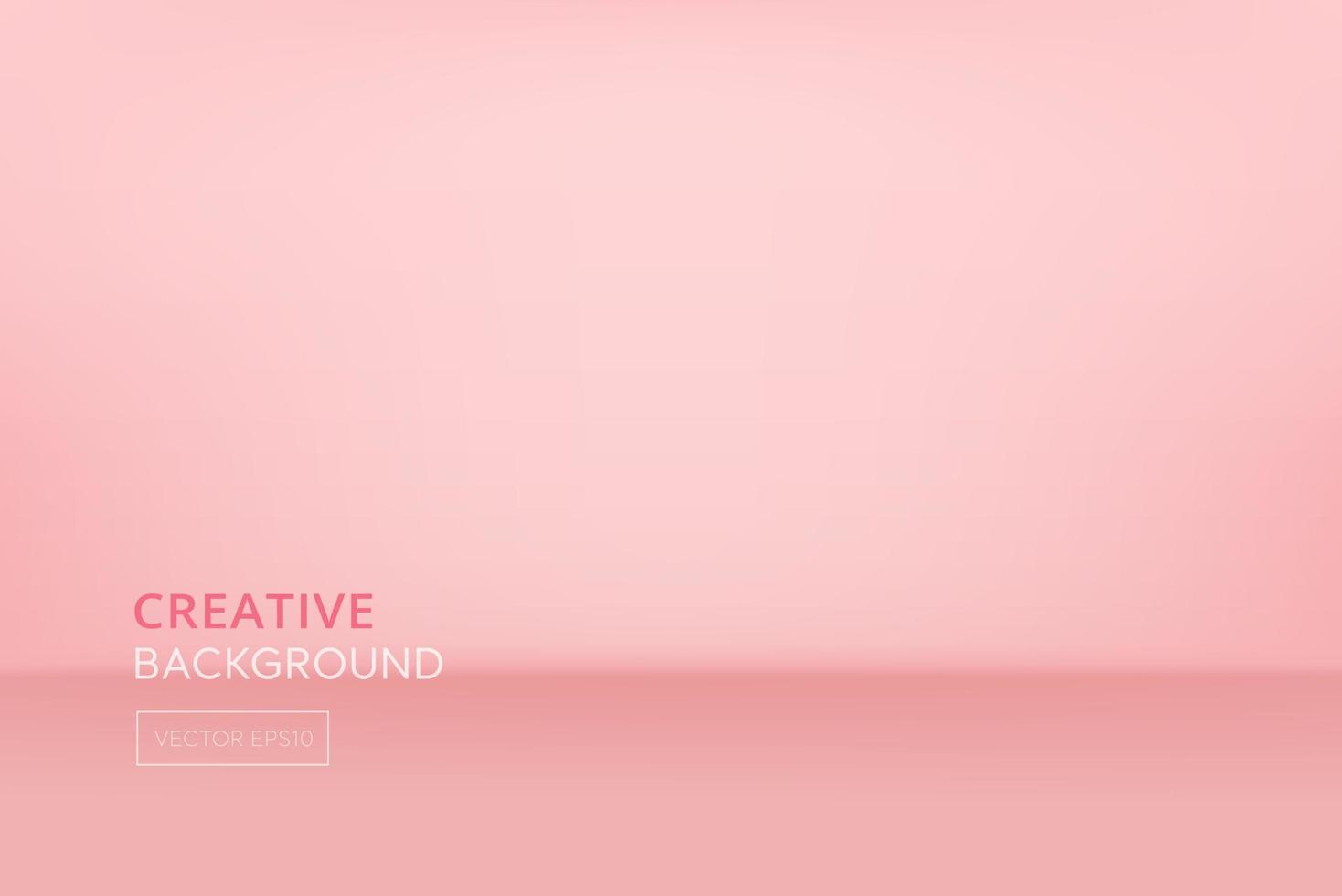 Pastel gradient pink color room background vector