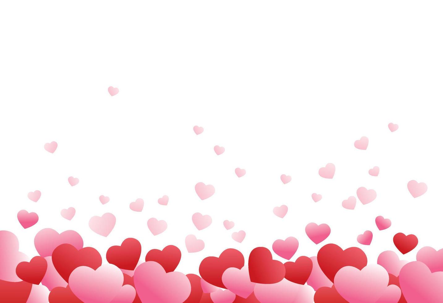happy valentine s day, hanging hearts background vector