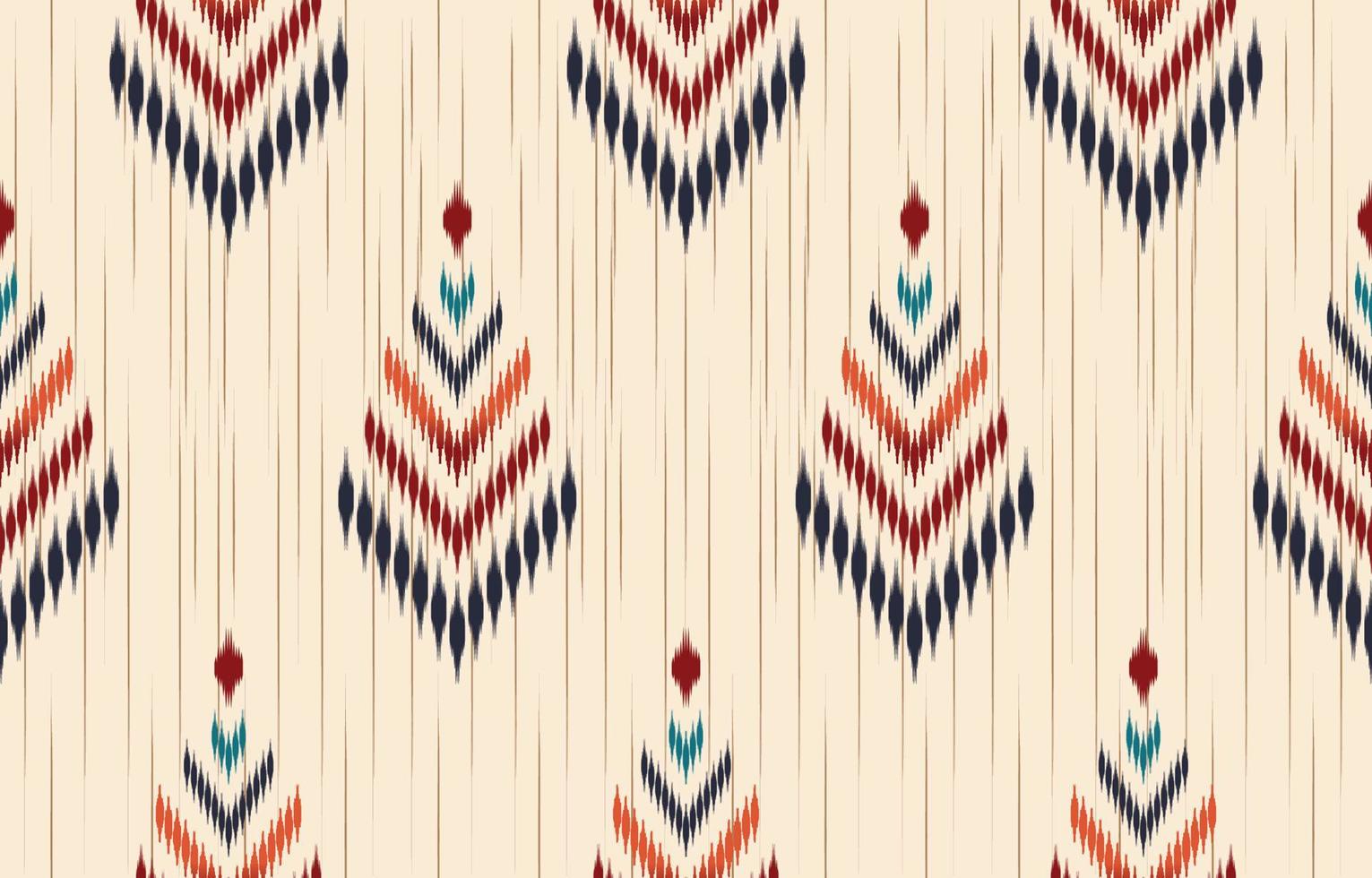 Ethnic abstract ikat art. Seamless pattern in tribal, folk embroidery, and Mexican style. Aztec geometric art ornament print.Design for carpet, wallpaper, clothing, wrapping, fabric, cover, textile vector