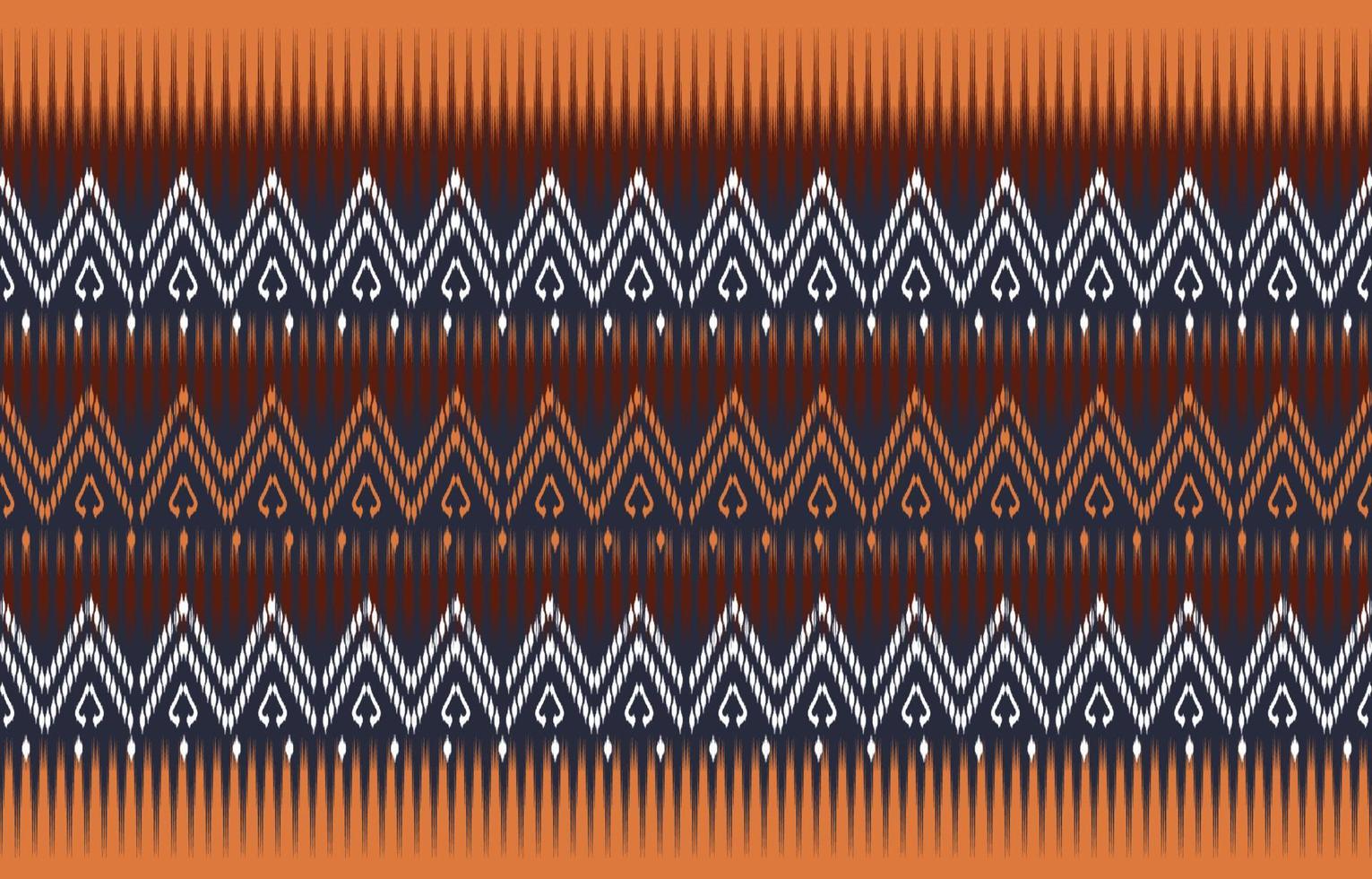 arte abstracto étnico ikat. patrón impecable en estilo tribal, bordado folclórico y mexicano. estampado de adornos de arte geométrico azteca.diseño para alfombras, papel pintado, ropa, envoltura, tela, cubierta, textil vector