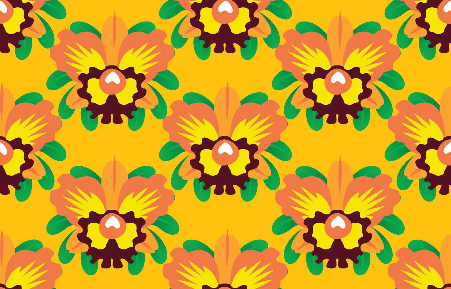 fondo de flores étnicas. patrón impecable en estilo tribal, bordado folclórico y mexicano. estampado de adornos de arte geométrico azteca.diseño para alfombras, papel pintado, ropa, envoltura, tela, cubierta, textil vector