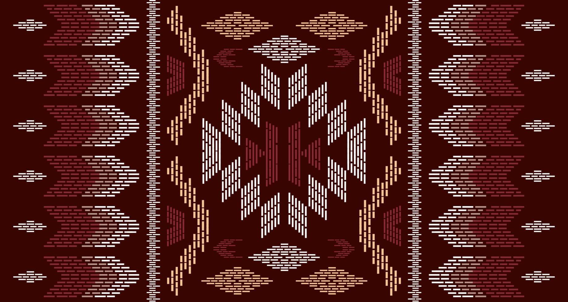 arte abstracto étnico ikat. patrón de chevron sin costuras en estilo tribal, bordado popular y mexicano. impresión de ornamento de arte geométrico rombo. diseño para moqueta, papel pintado, ropa, envoltura, tela, cubierta. vector