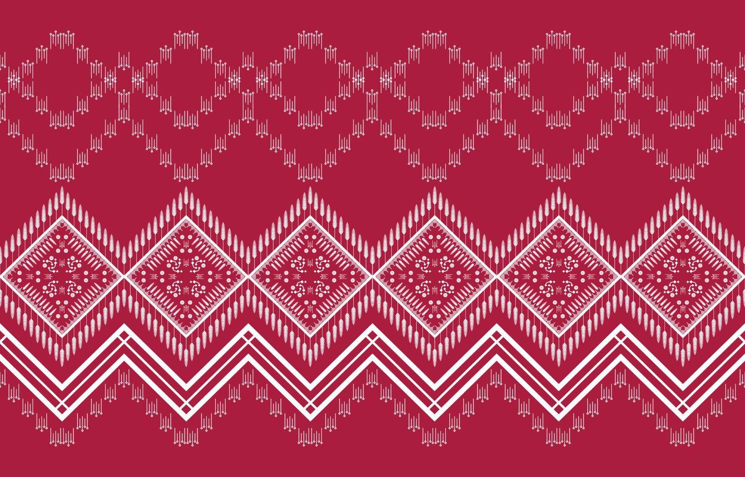 Ethnic abstract ikat art. Seamless chevron pattern in tribal, folk embroidery, and Mexican style. Rhombus geometric art ornament print. Design for carpet, wallpaper, clothing, wrapping, fabric, cover. vector