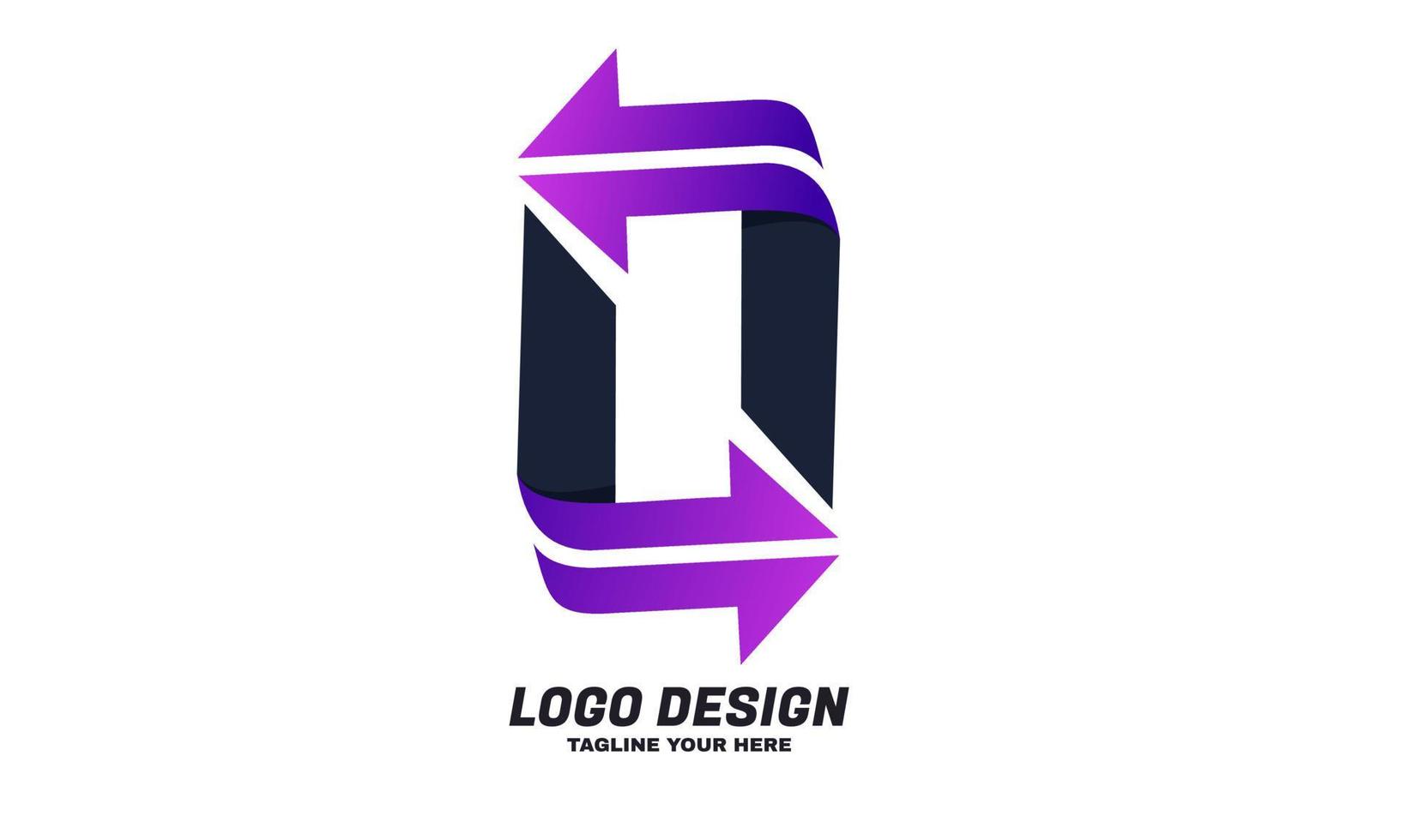 stock illustration awesome initial logo o arrow logistic with colorful design logo template vector