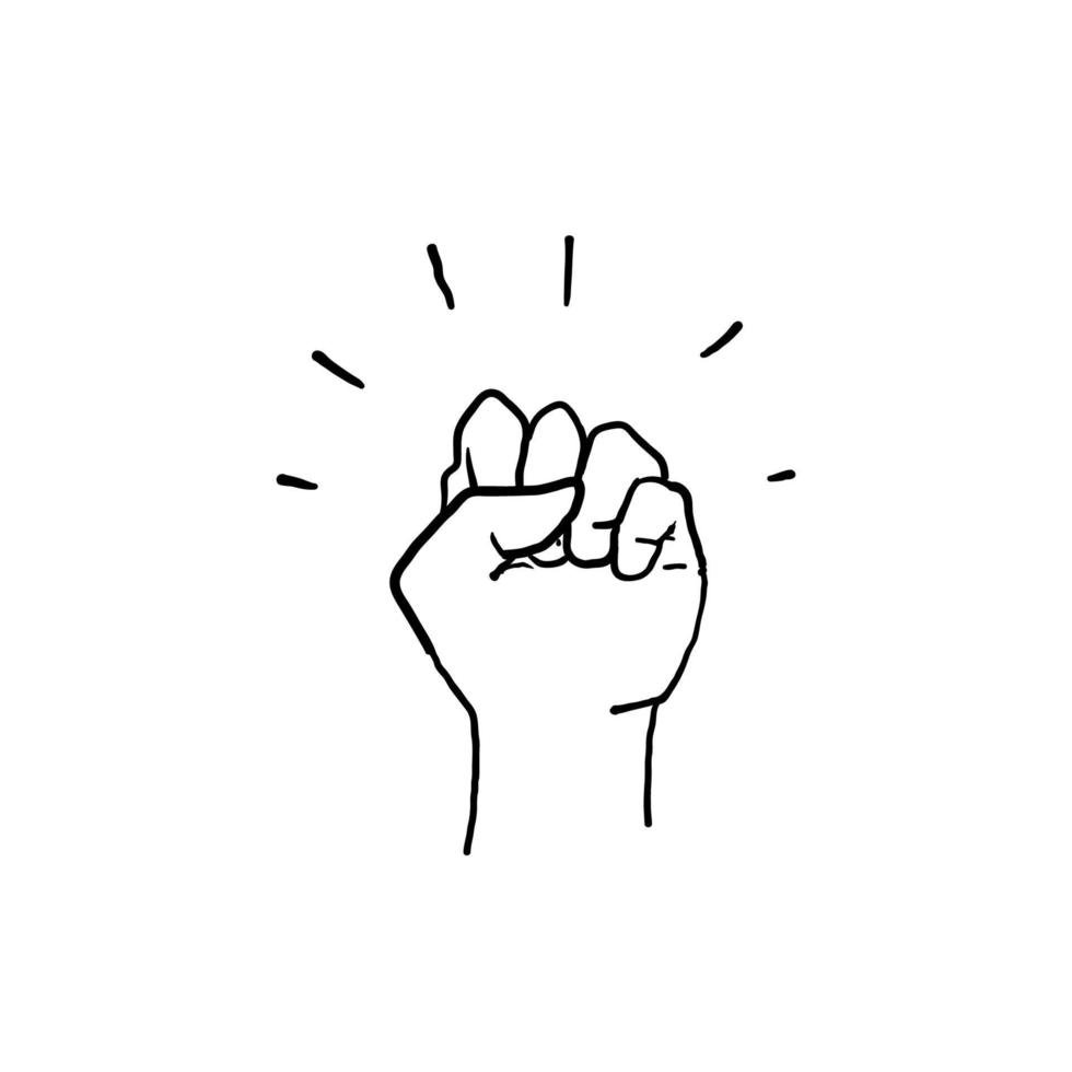 icono de vector de empoderamiento dibujado a mano. ilustración de empoderamiento para web, aplicaciones móviles, con vector de estilo de fideos aislado