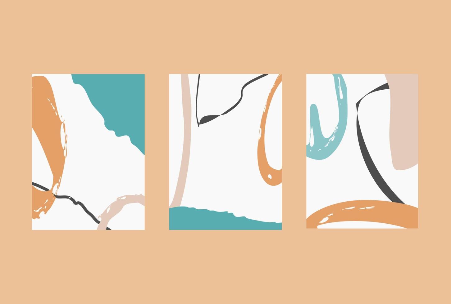 Abstract trendy pastel universal artistic templates vector