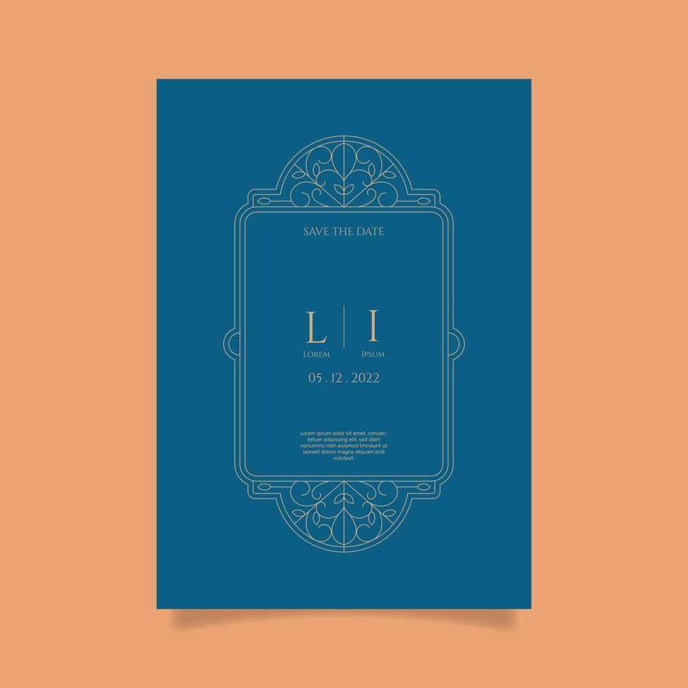 Flat design formal wedding invitations. - Vector. vector