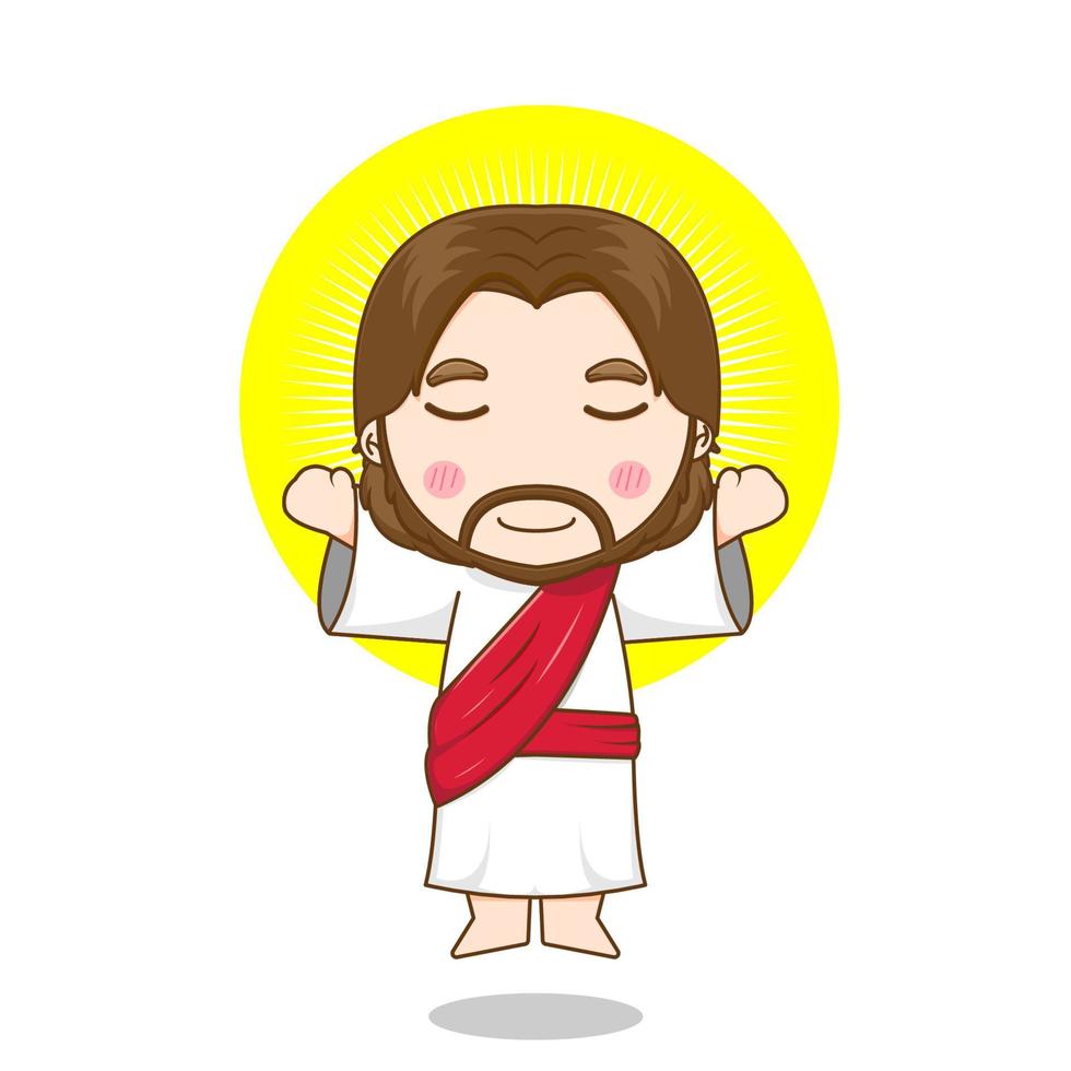 Cute Jesus cartoon character vector