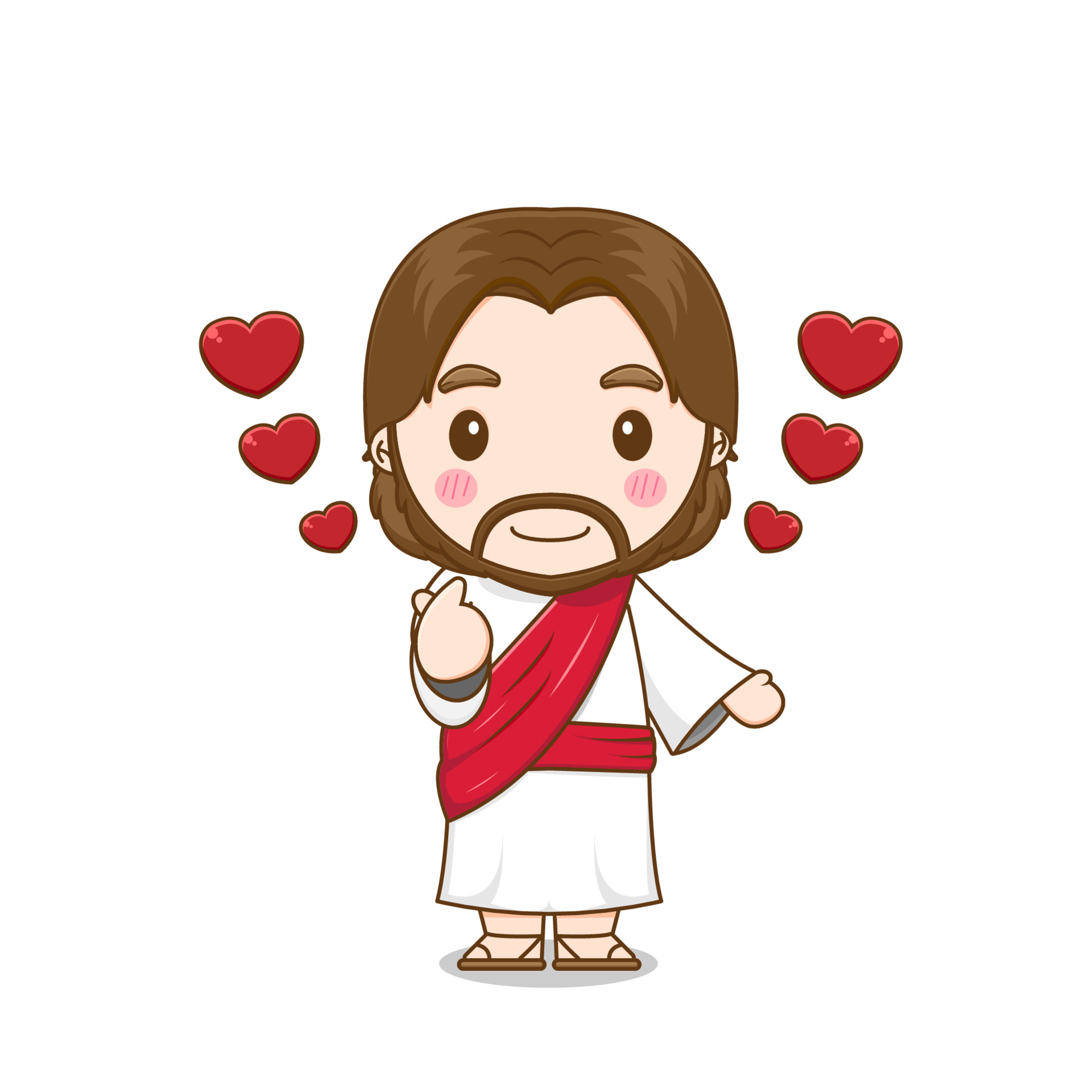 Cute Jesus cartoon character posing love finger 5533993 Vector Art at Vecteezy Cute Jesus cartoon character posing love finger 5533993 Vector Art at Vecteezy