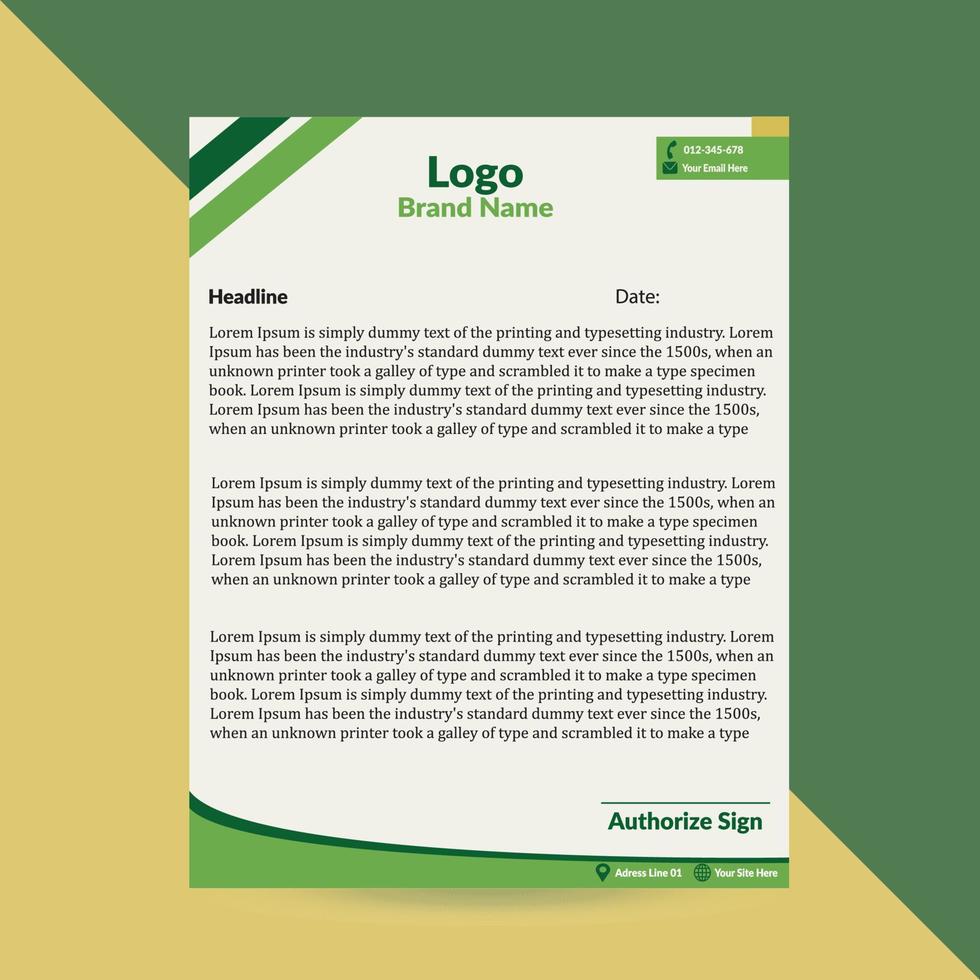 Letterhead Template Design vector