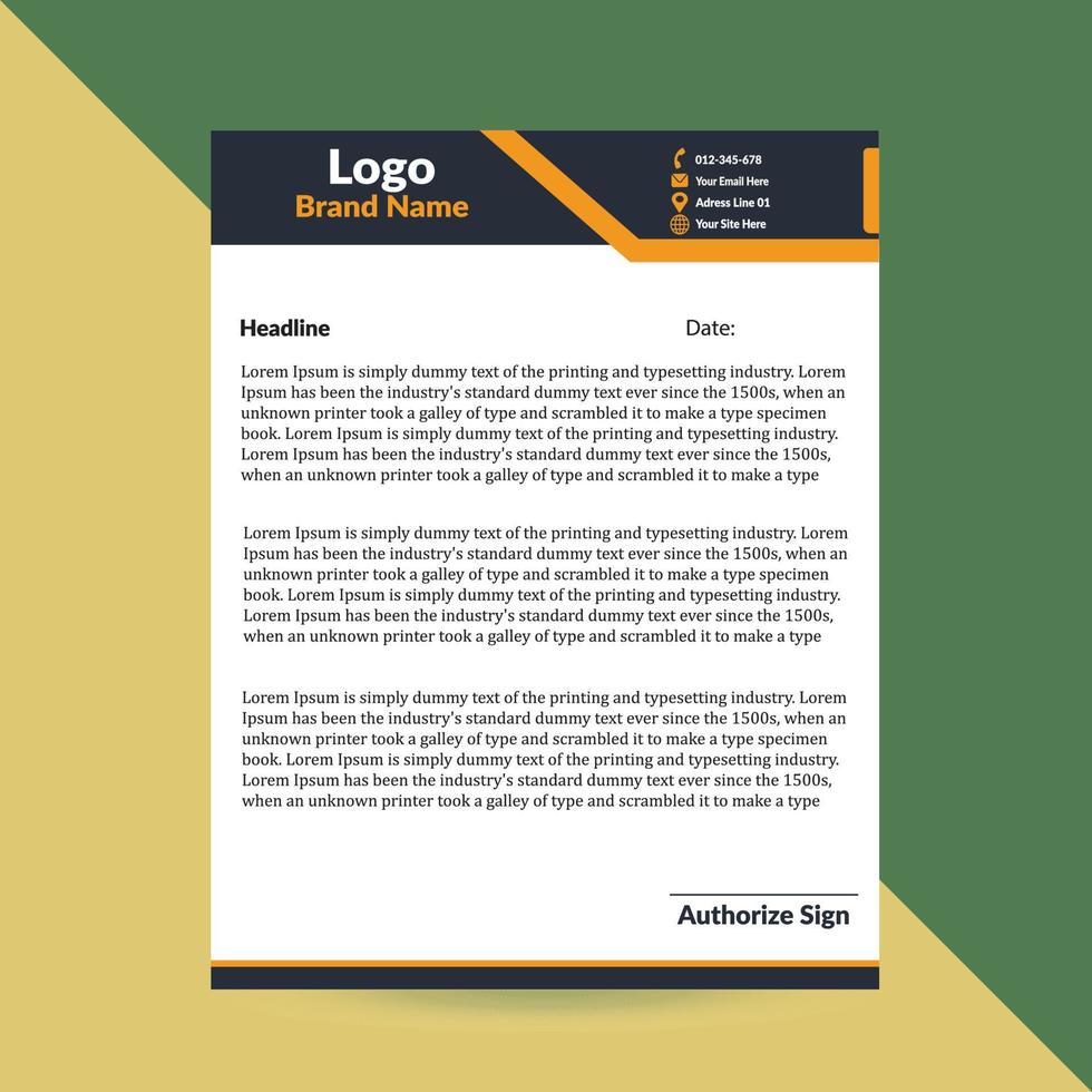 Letterhead Template Design vector