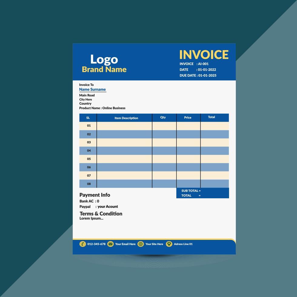 New Invoice Design vector