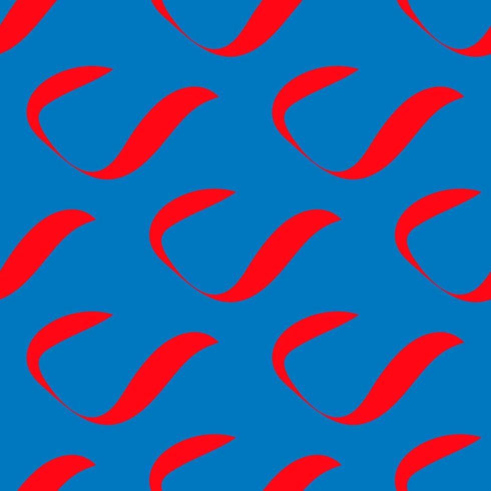 calligraphic brush strokes - seamless pattern. curved curves - bright contrasting ornament. flat style wallpaper vector